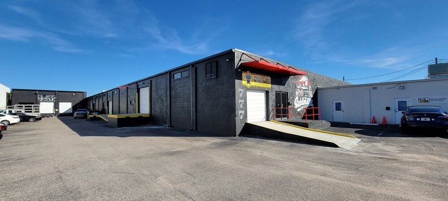 The loading docks along the rear of 777 West Central in Orlando.