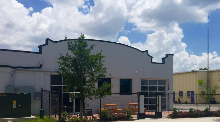 The converted warehouse at 1012 West Church Street by day.