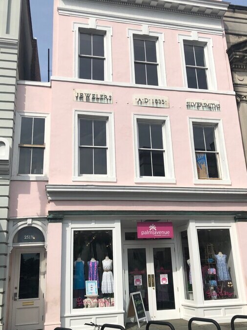 The 1835 facade on King Street in Charleston.