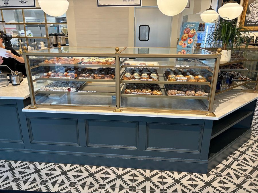 The specialty case at Parlor Doughnuts.