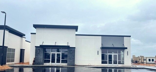 The Clermont building on delivery.