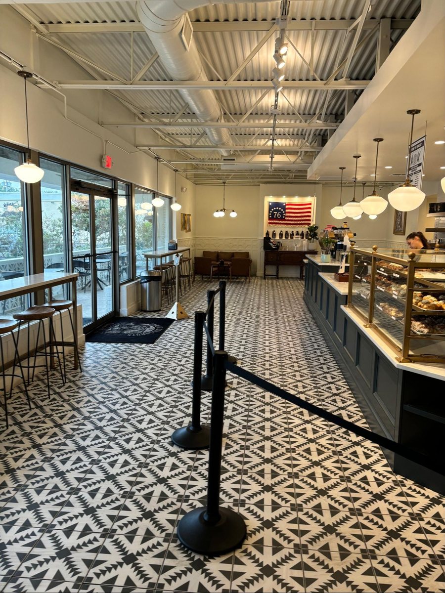 The dining room at Parlor Doughnuts.