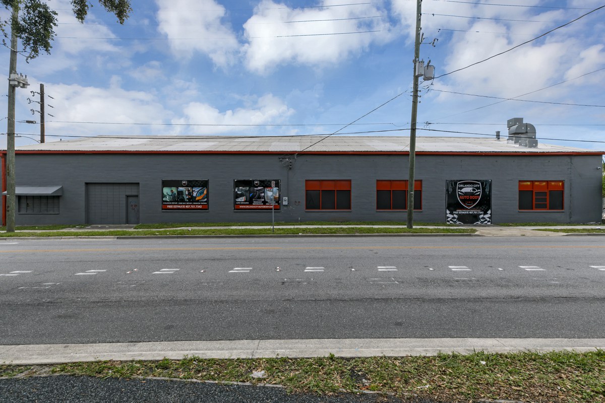 The street elevation of the renovated building on West Pine Street.